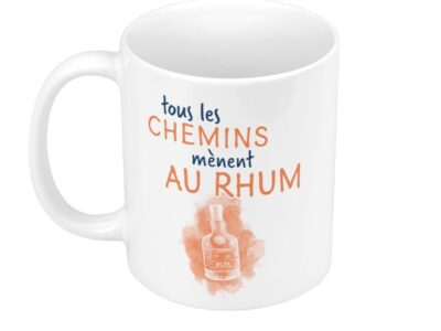 Mug Céramique Tous Les Chemins Mènent Au Rhum Soirée Apéro