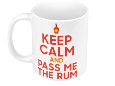 Mug Céramique Keep Calm And Pass Me The Rum Parodie Angleterre Rhum