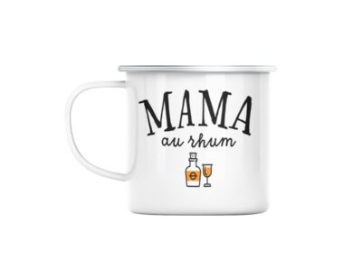 Mug En Métal Emaillé Mama Au Rhum