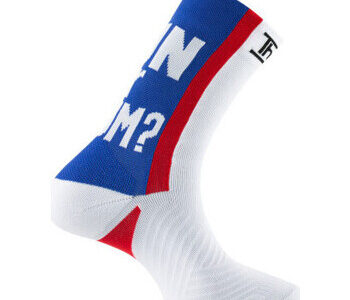 Chaussettes Thyo Mi-chaussettes de running humoristique "RUN OR RHUM ?" Blanc