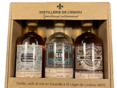 Coffret de dégustation 3 bouteilles 20cl - Pastis + Gin + Rhum + Produit en Anjou - En direct de Distillerie de l'Anjou (Maine-et-Loire)