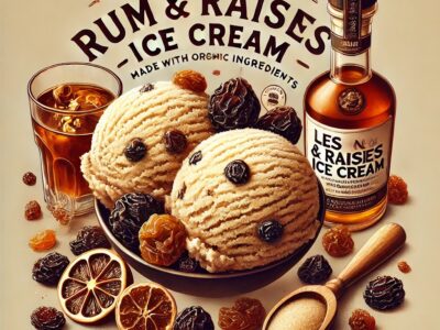 Crème Glacée BIO Rhum raisin 365ml - En direct de Les Garçons Glaciers (Maine-et-Loire)