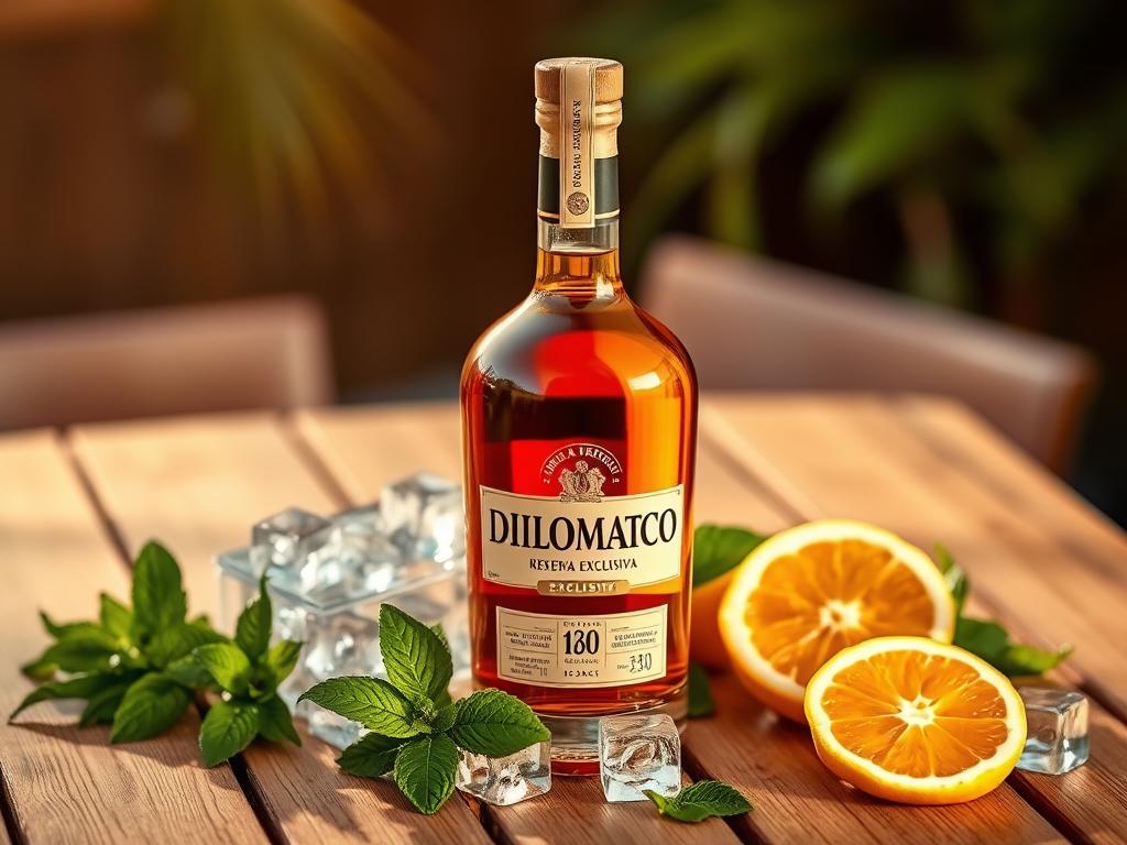 Bouteille de Diplomático Reserva Exclusiva pour cocktails été 2025 Bouteille de Diplomático Reserva Exclusiva pour cocktails été 2025