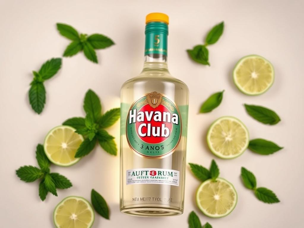 Bouteille de rhum Havana Club 3 Años pour mojito Bouteille de rhum Havana Club 3 Años pour mojito