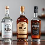 Différents types de rhum pour mojito - bouteilles de rhum blanc, ambré et vieilli