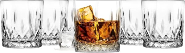 Ensemble de 6 verres à whisky Glasmark Krosno de 280 ml - Accessoires transparents pour amateurs de rhum et de whisky