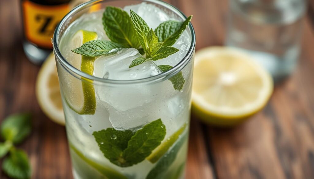 Mojito parfait préparé avec du rhum de qualité Mojito parfait préparé avec du rhum de qualité
