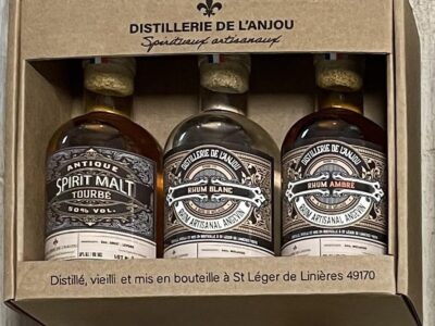 Coffret de dégustation 3 bouteilles 20cl - Rhum blanc + Rhum ambré + Spirit Malt - Produit en Anjou - En direct de Distillerie de l'Anjou