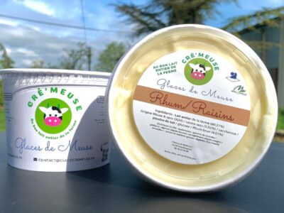 Crème Glacée "Rhum & Raisins" - 360g - En direct de Glaces de Meuse (Meuse)