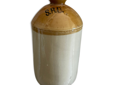 Bonbonne en grès vernissé 5l beige 0x18x33