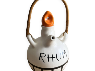 ART Bouteille chevêtre Rhum céramique vintage Lili Voltz multicolore 0x0x0