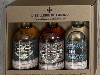 Coffret de dégustation 3 bouteilles 20cl - Spirit malt + Rhum + Gin -Produit en Anjou - En direct de Distillerie de l'Anjou (Maine-et-Loire)