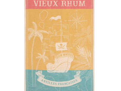 Coucke Torchon en jacquard de coton,Vieux Rhum unisex